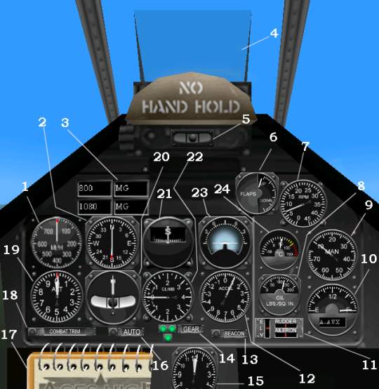 Aces High Airplane Cockpit features list