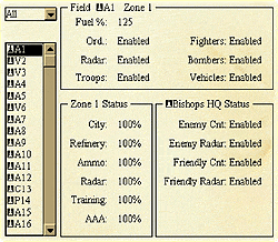 Aces High field status, only availble when online