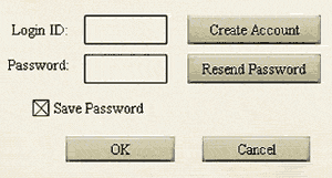 Aces High login or create account screen